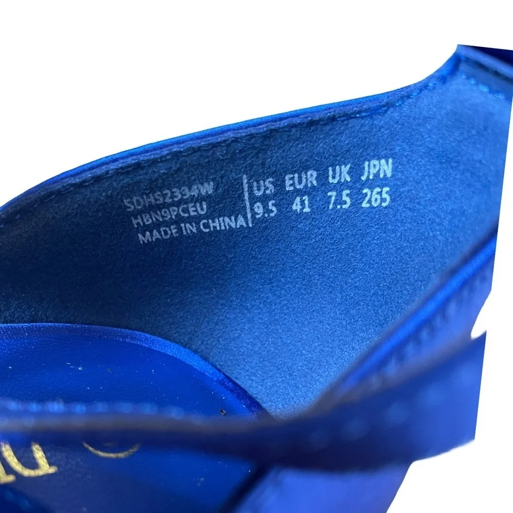 Dream Pairs Royal Blue Silky Bow Stiletto Heels Women’s Size 9.5